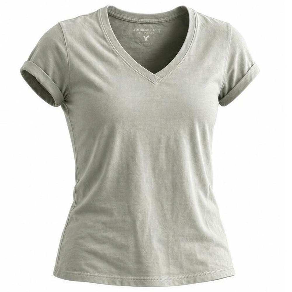 Beverly Hills Polo Club T-Shirt Womens Size Small Seafoam Green V-Neck Tee